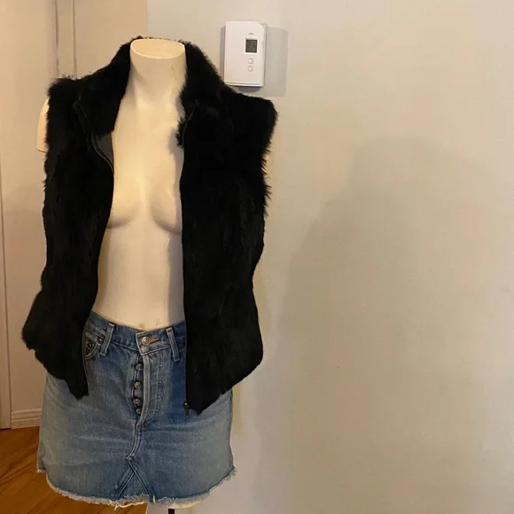 Jacqueline Riu Rabbit fur vest size L - Picture 11 of 15